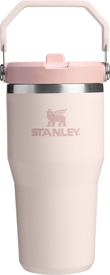 Kubek termiczny z uchwytem i słomką IceFlow Rose Quartz 590 ml