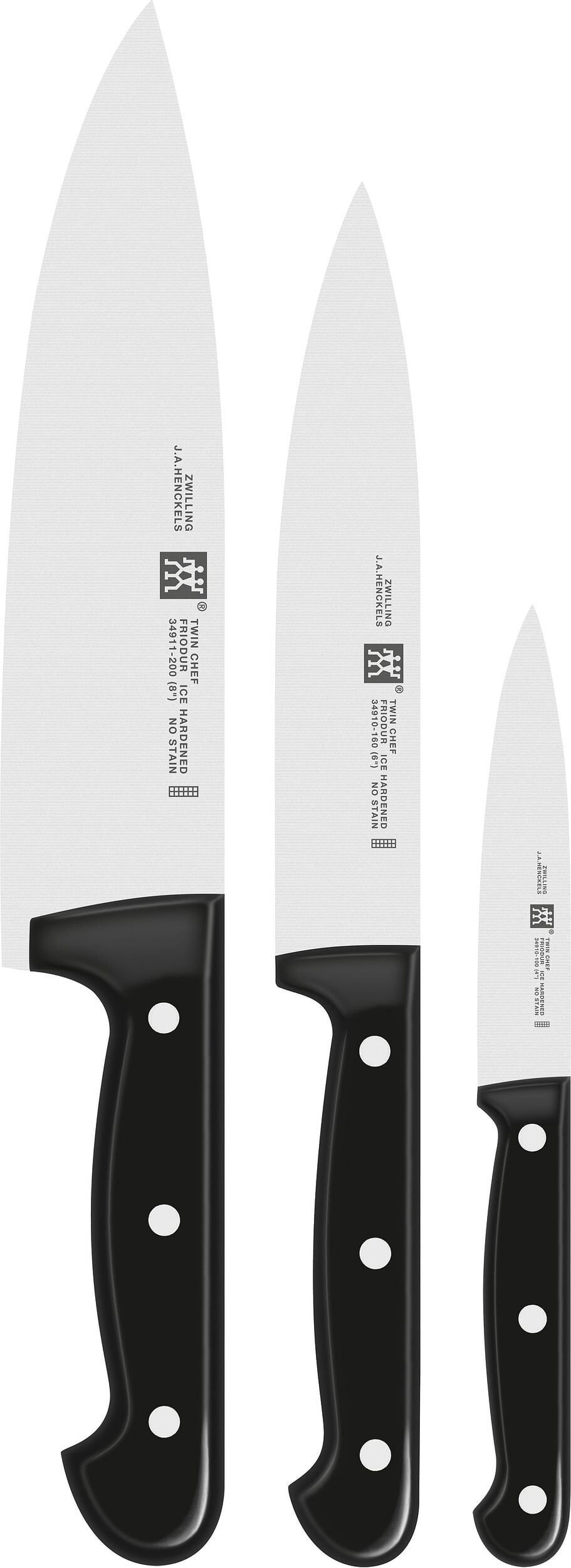 Nóż szefa kuchni nóż do wędlin i nóż do warzyw Twin Chef
