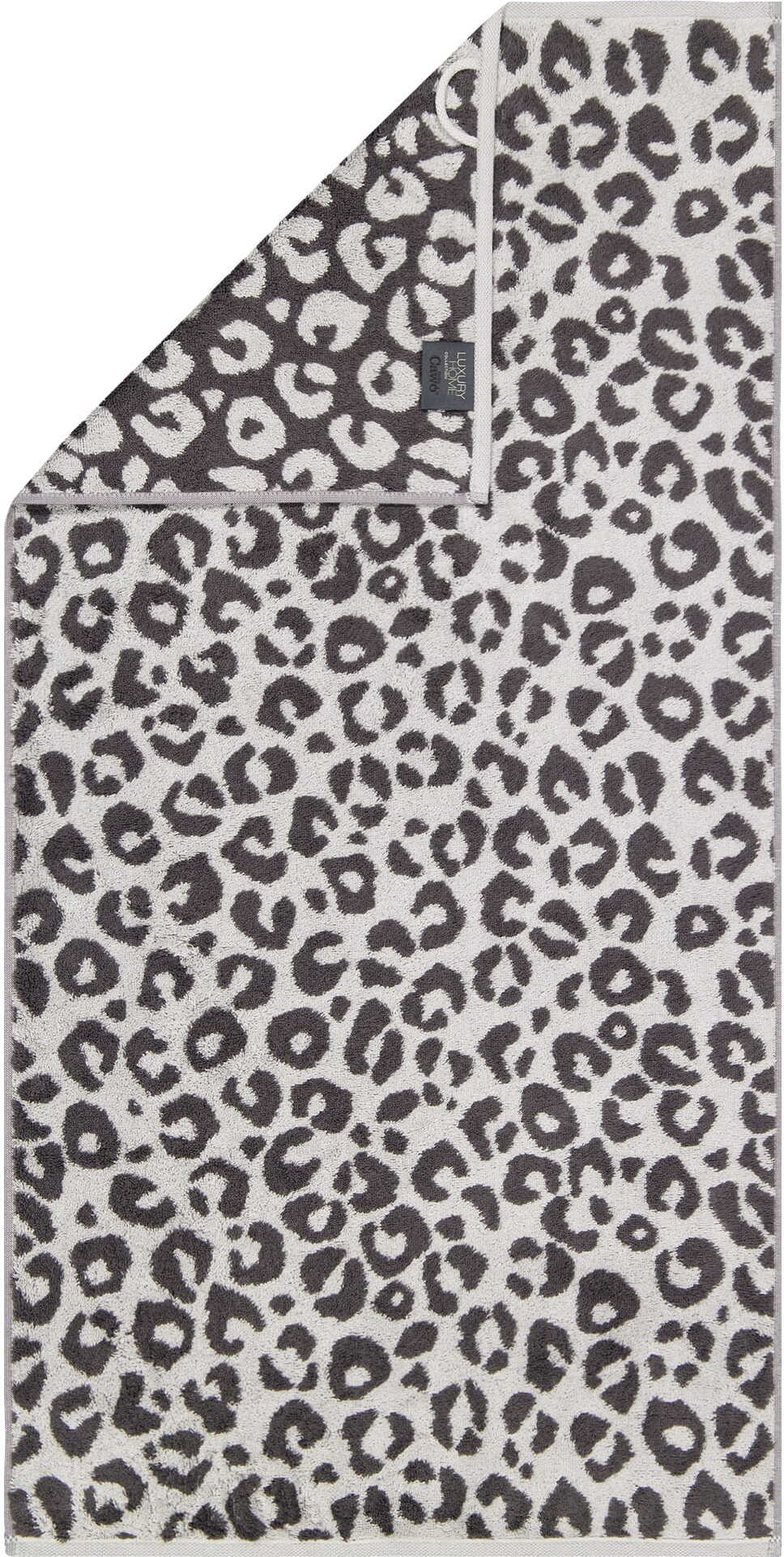 Ręcznik do rąk Two-Tone Leo w panterkę 30 x 50 cm ciemnoszary