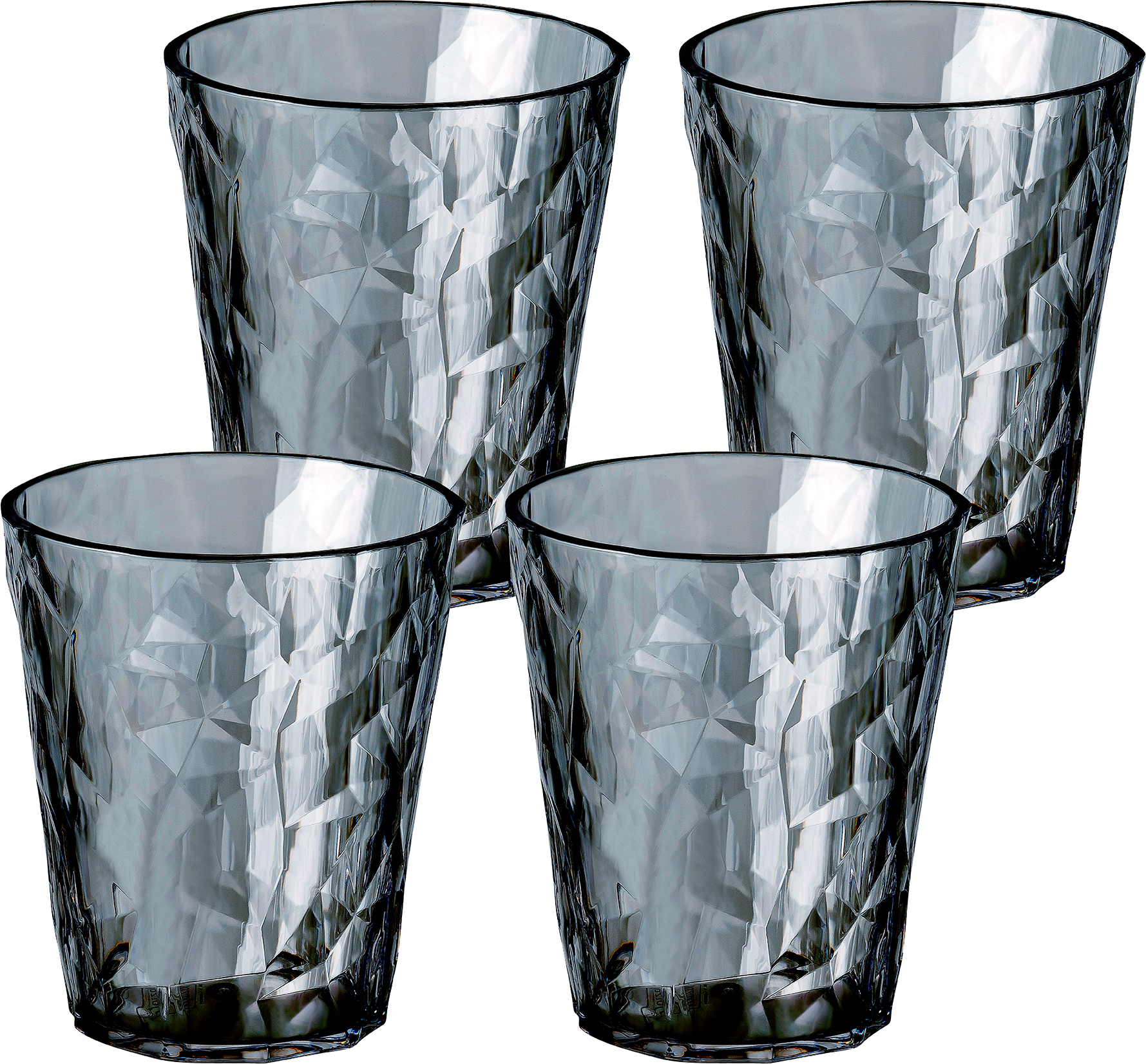 Szklanki z tworzywa Club No. 1 Tritan 250 ml szare 4 szt.