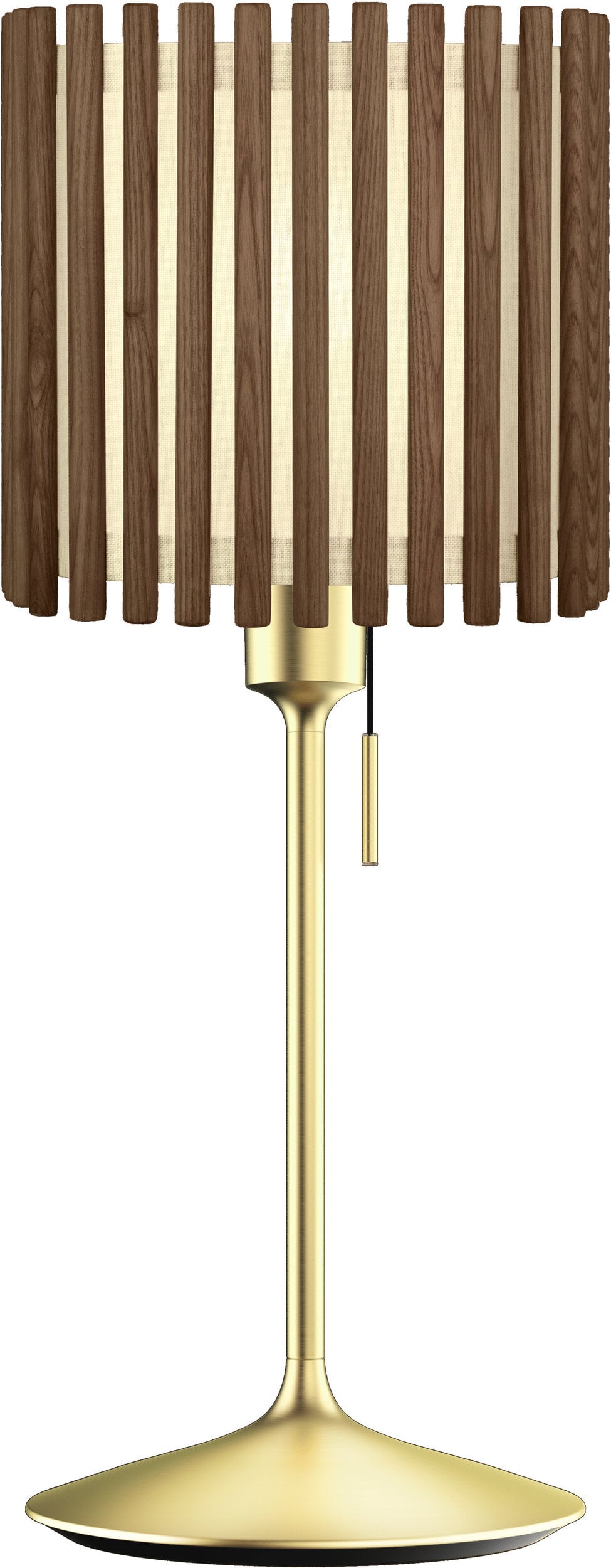 Lampa stołowa Komorebi kwadratowa 27 5 cm ciemny dąb ze złotą podstawą