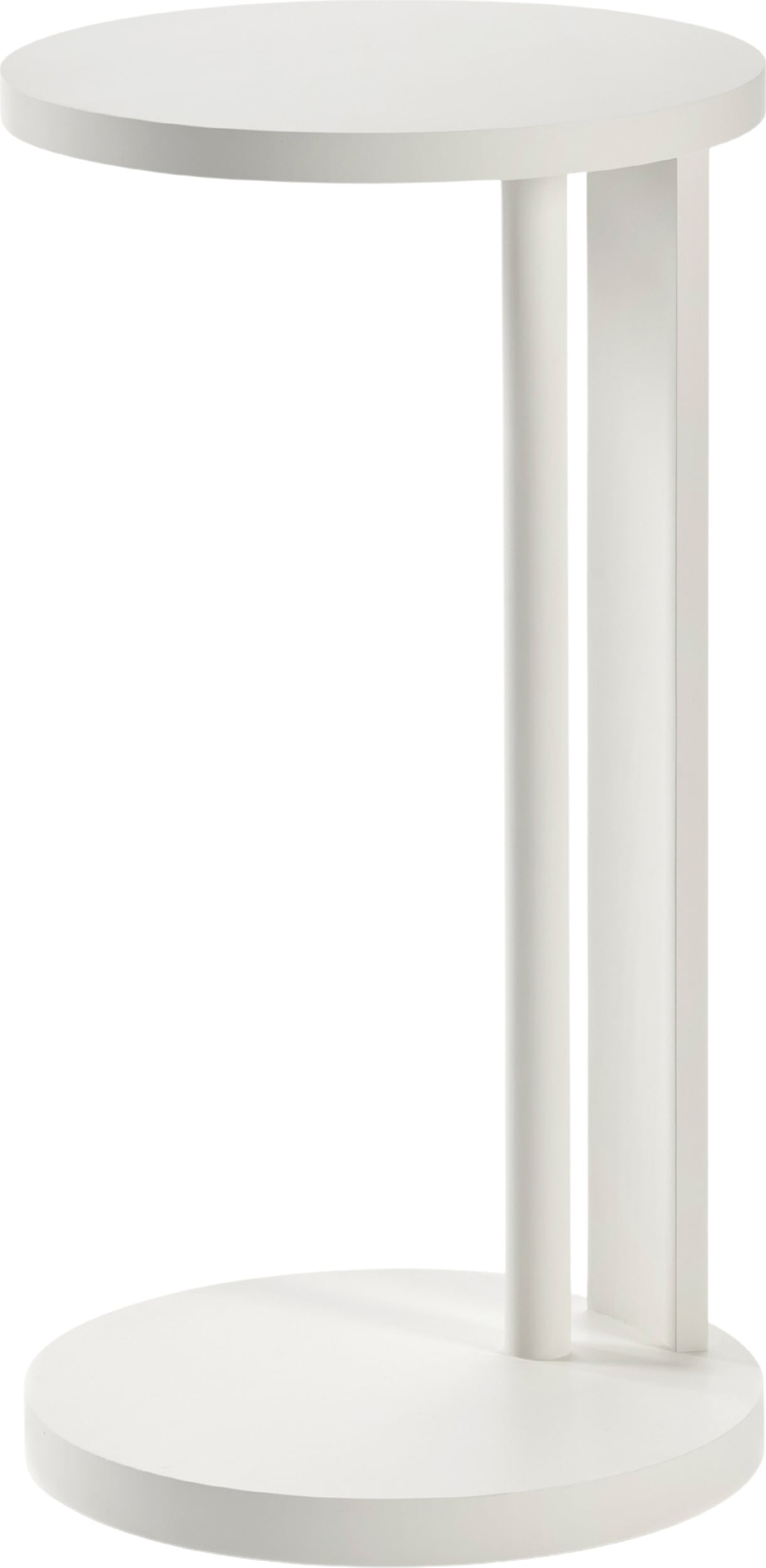 Stolik boczny Aura 72 cm biały drewno bukowe