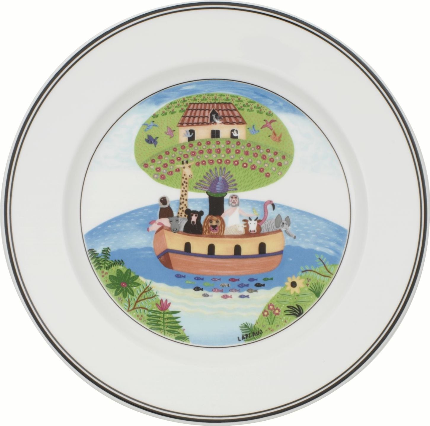 Talerz śniadaniowy Design Naif Noah's Ark 21 cm