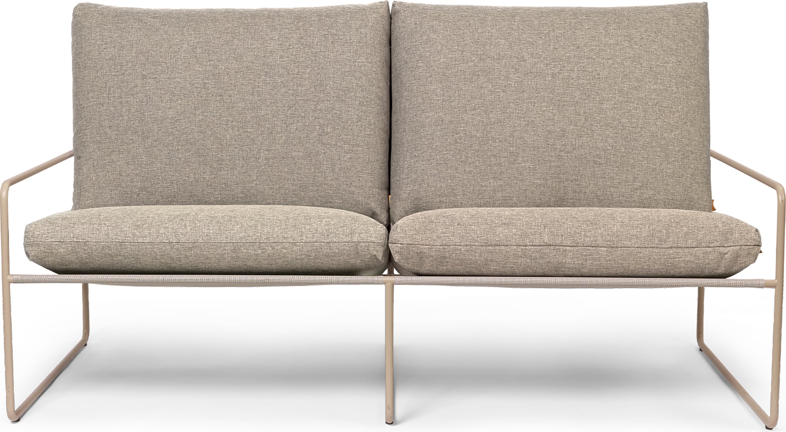 Sofa ogrodowa Desert Sand podwójna z beżową ramą