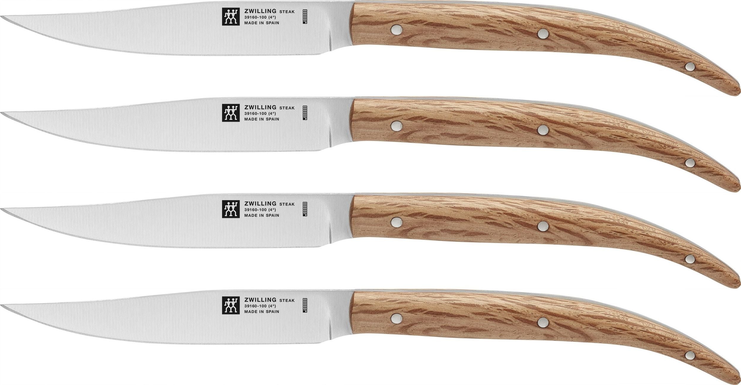 Noże do steków Zwilling 10 cm drewniane 4 szt.