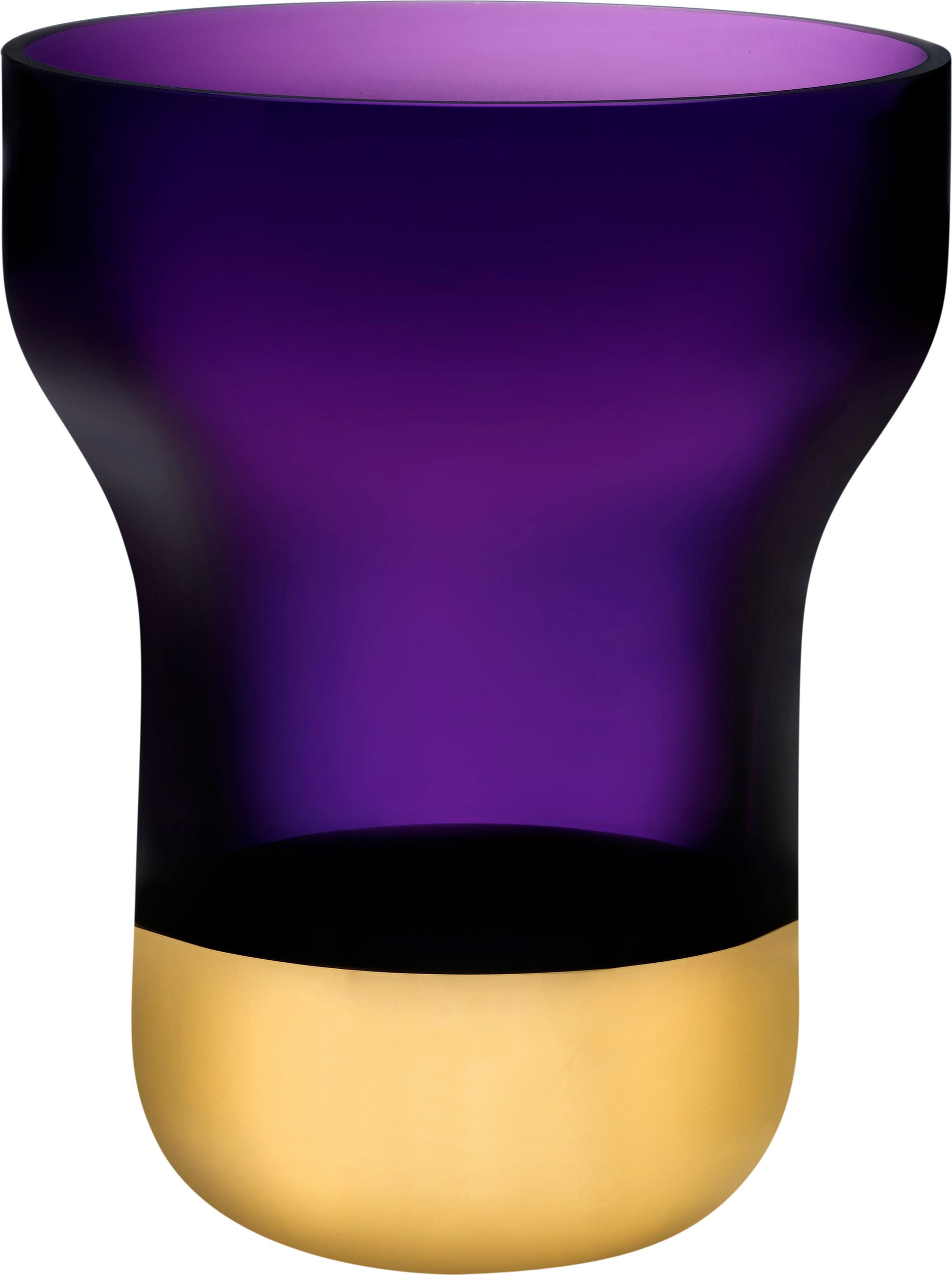 Wazon Contour 25 cm fioletowy ze złotą podstawą