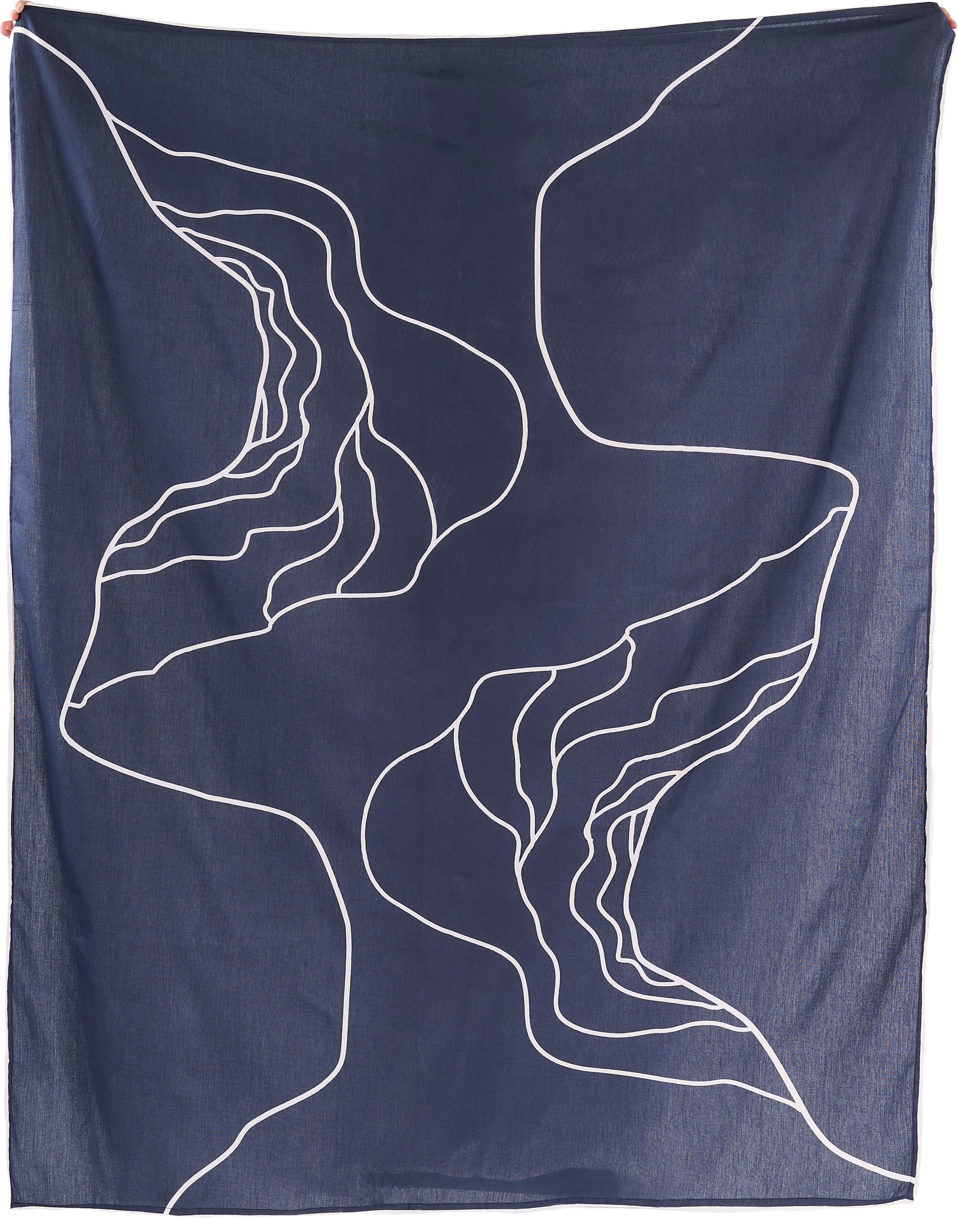Koc Reconnect 140 x 180 cm ciemnoniebieski