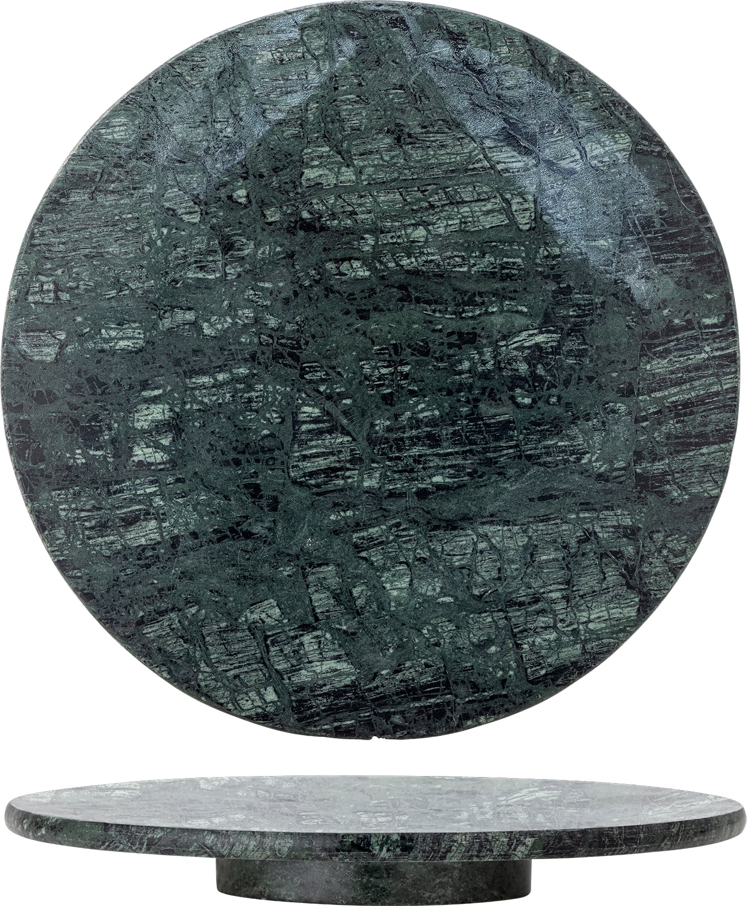 Patera Nuni 36 cm zielona marmurowa