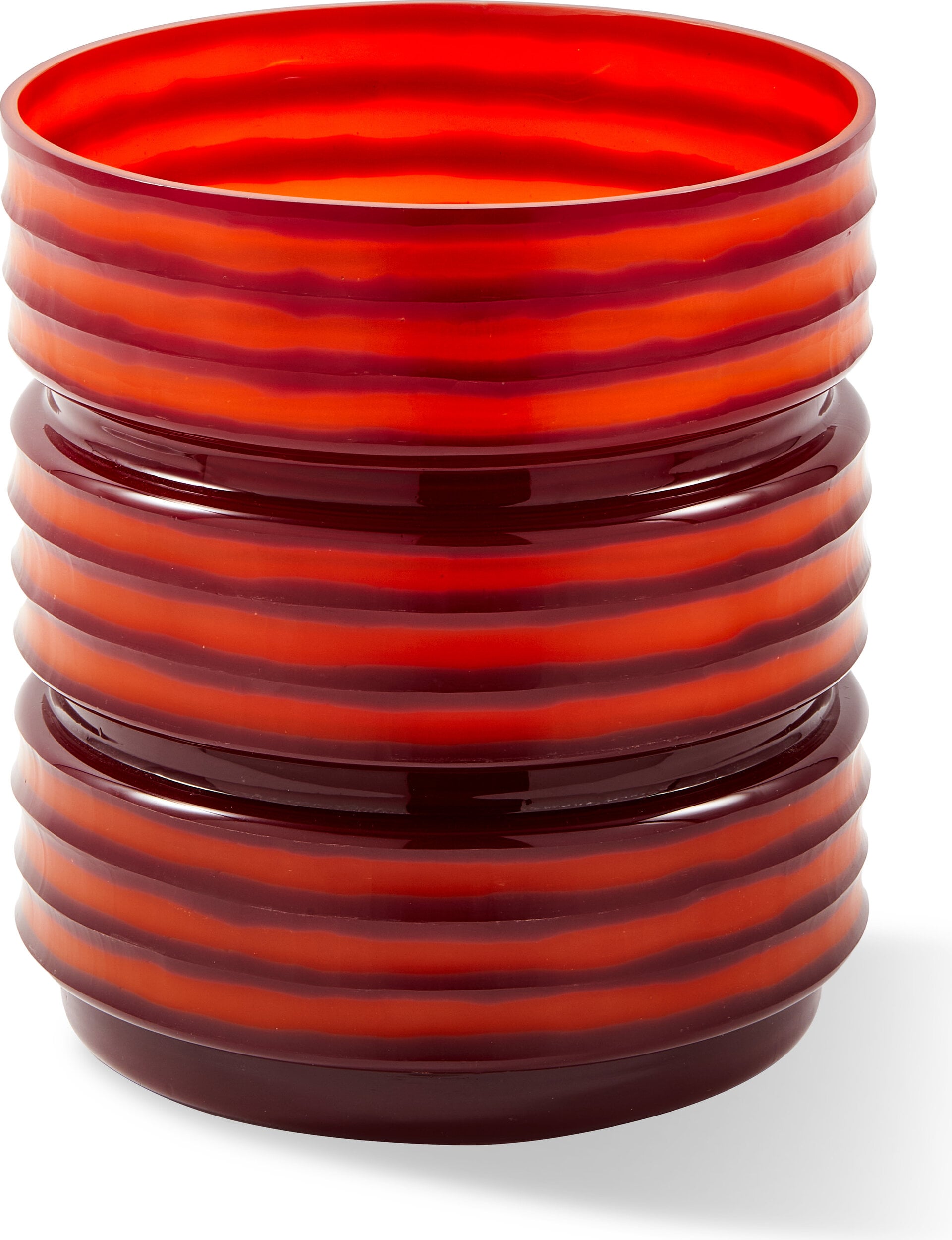 Wazon szklany Layer 28 cm czerwony