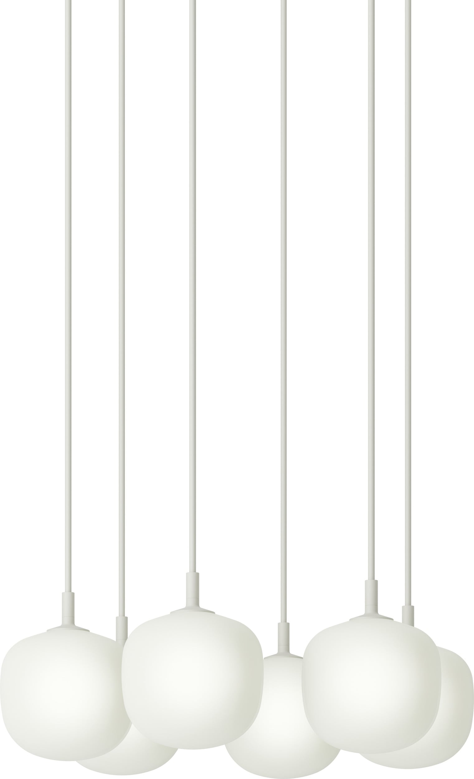 Lampa wisząca Rime 6-punktowa 12 cm biała