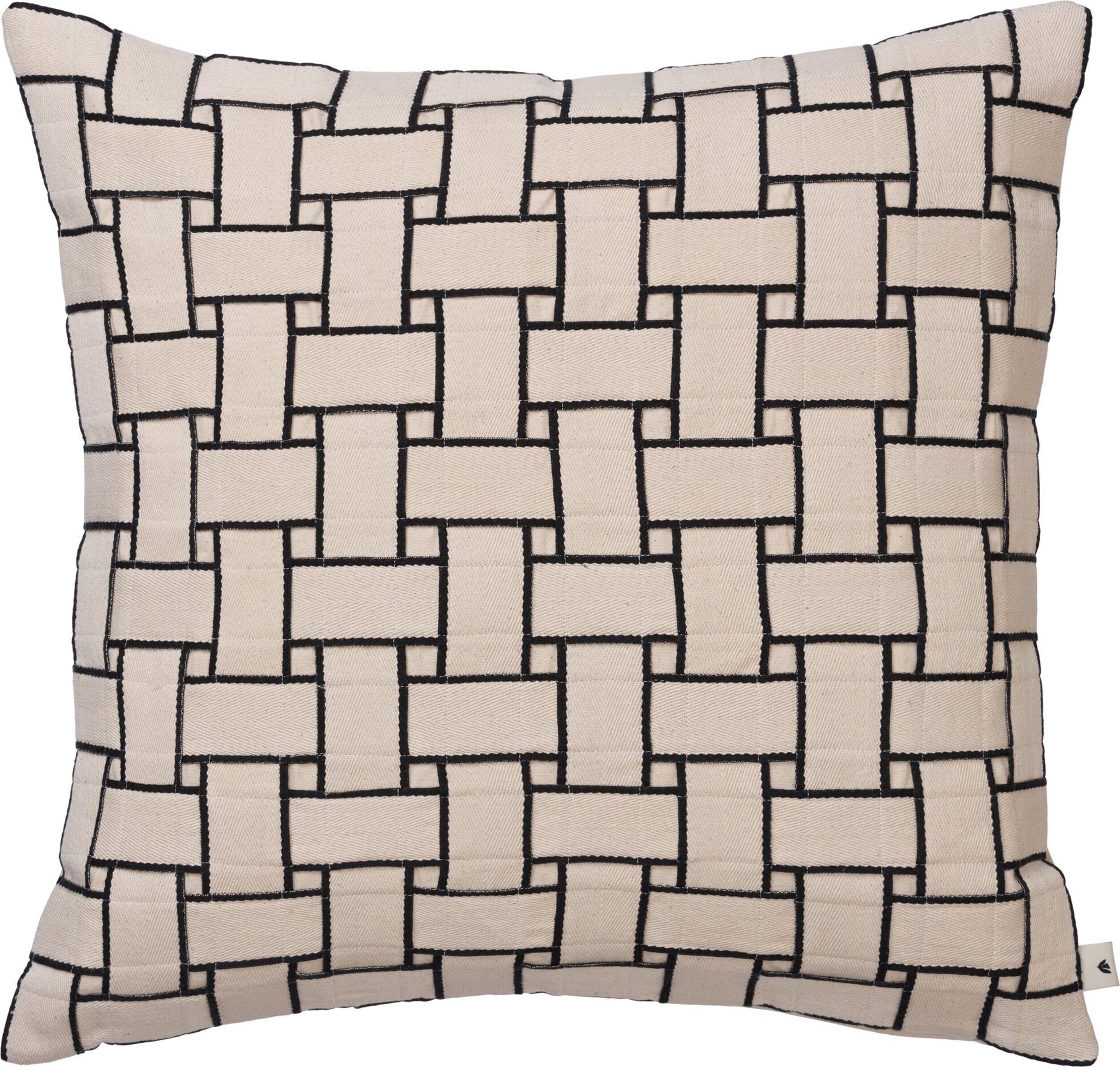 Poduszka Lattice 50 x 50 cm kremowo-czarna