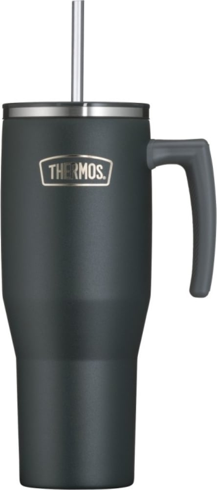 Kubek termiczny ze słomką Thermos Refreshing 1 1 l czarny mat