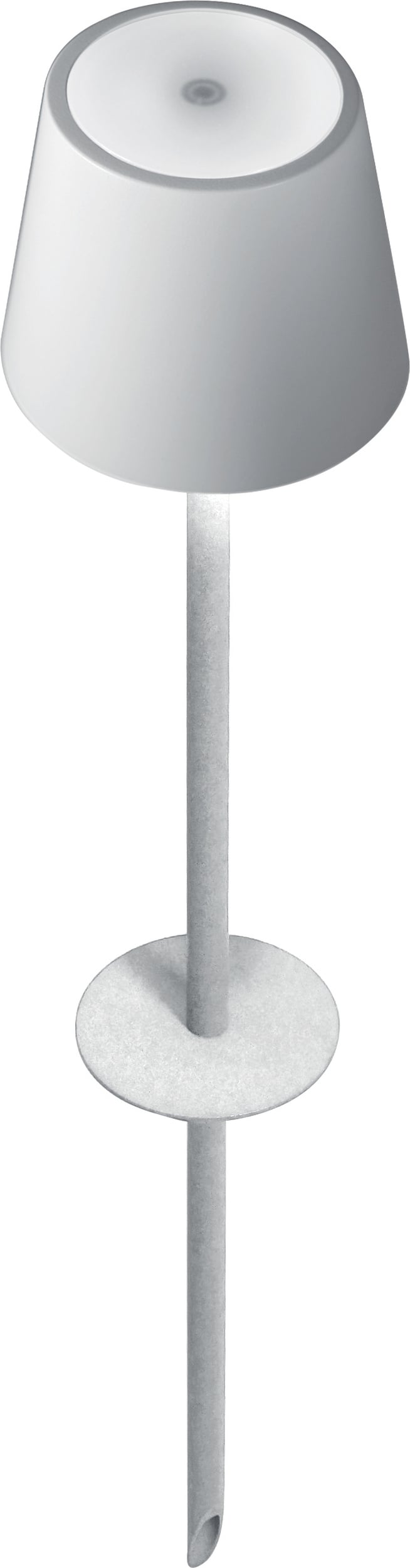 Lampa ogrodowa Poldina biała z kloszem na magnes