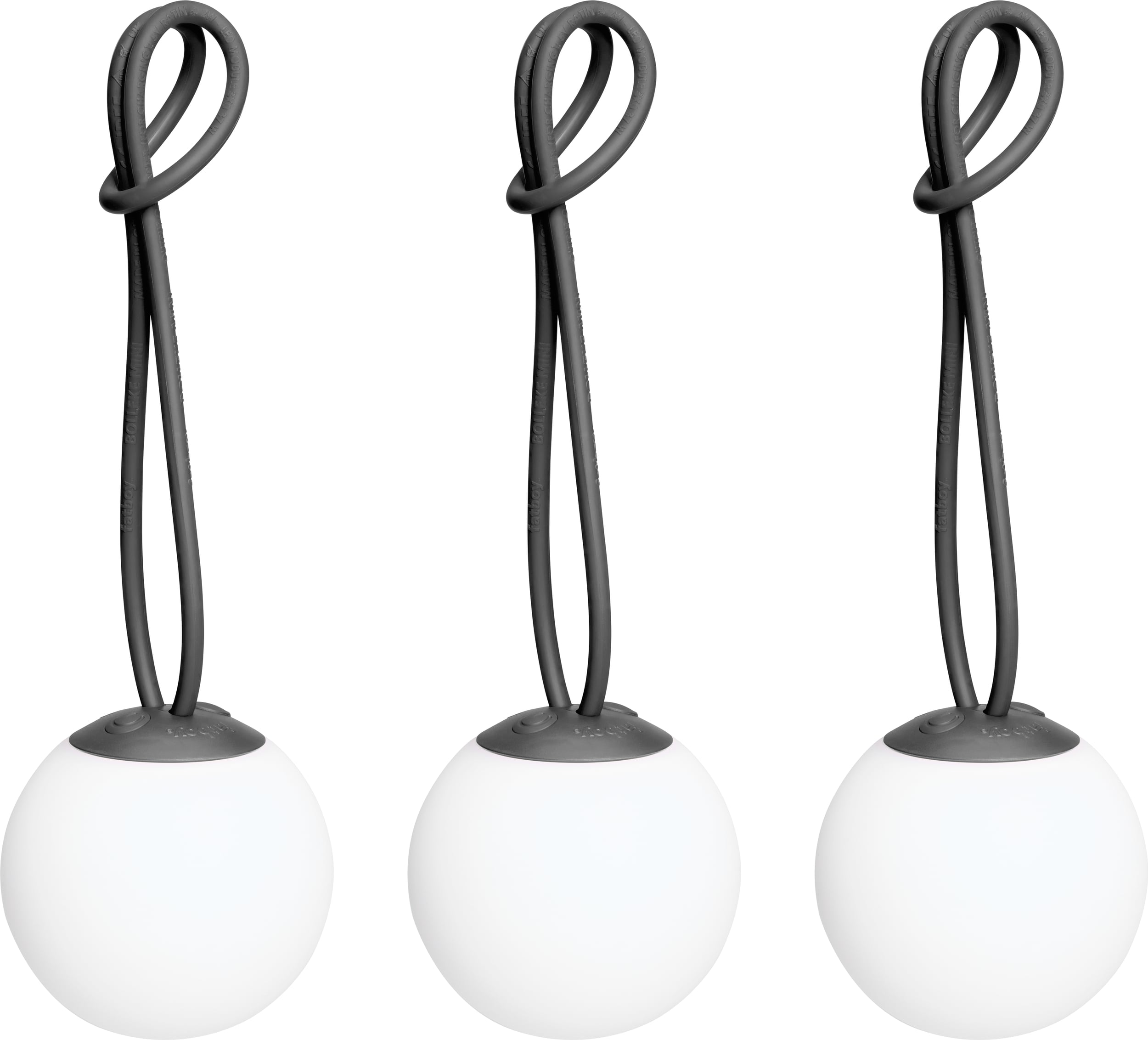 Lampy bezprzewodowe Bolleke Mini La Surprise antracytowe 3 szt.