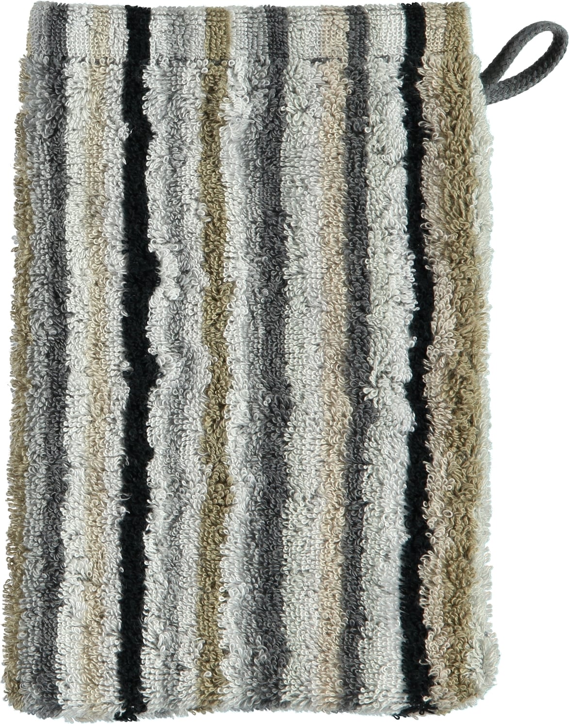 Rękawica kąpielowa Stripes 16 x 22 cm ziemista