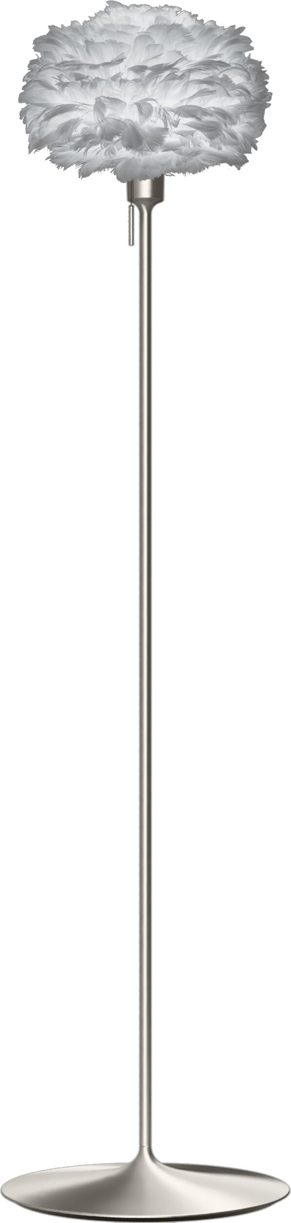 Lampa podłogowa Eos 35 cm jasnoszara ze srebrną podstawą