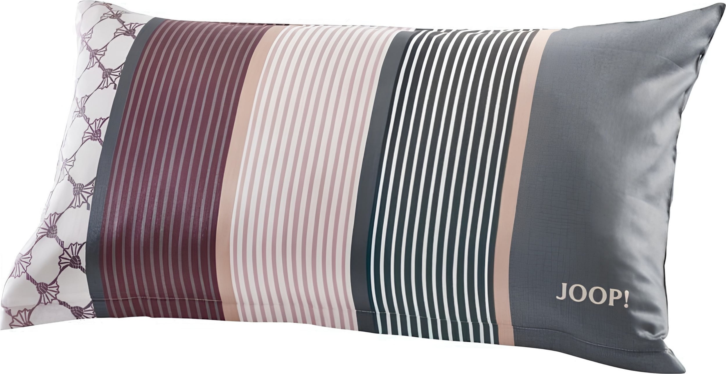 Poszewka na poduszkę Cornflower Stripes 40 x 80 cm deep wine z bawełny satynowej
