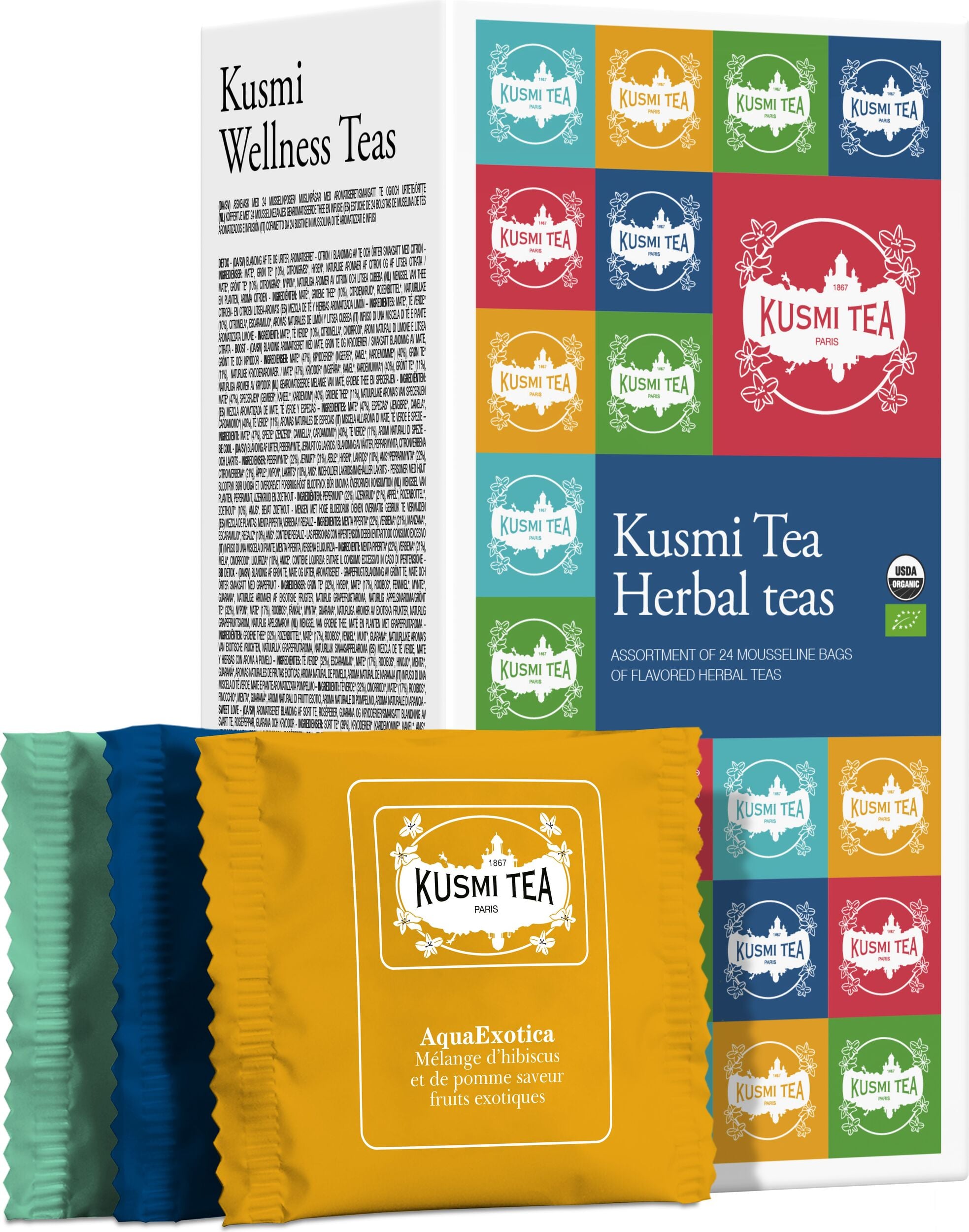 Zestaw herbat bio Kusmi Herbal w saszetkach 24 szt.