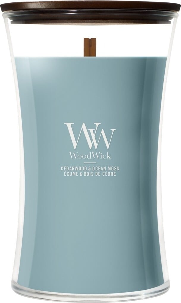 Świeca WoodWick Core Cedarwood & Ocean Moss duża