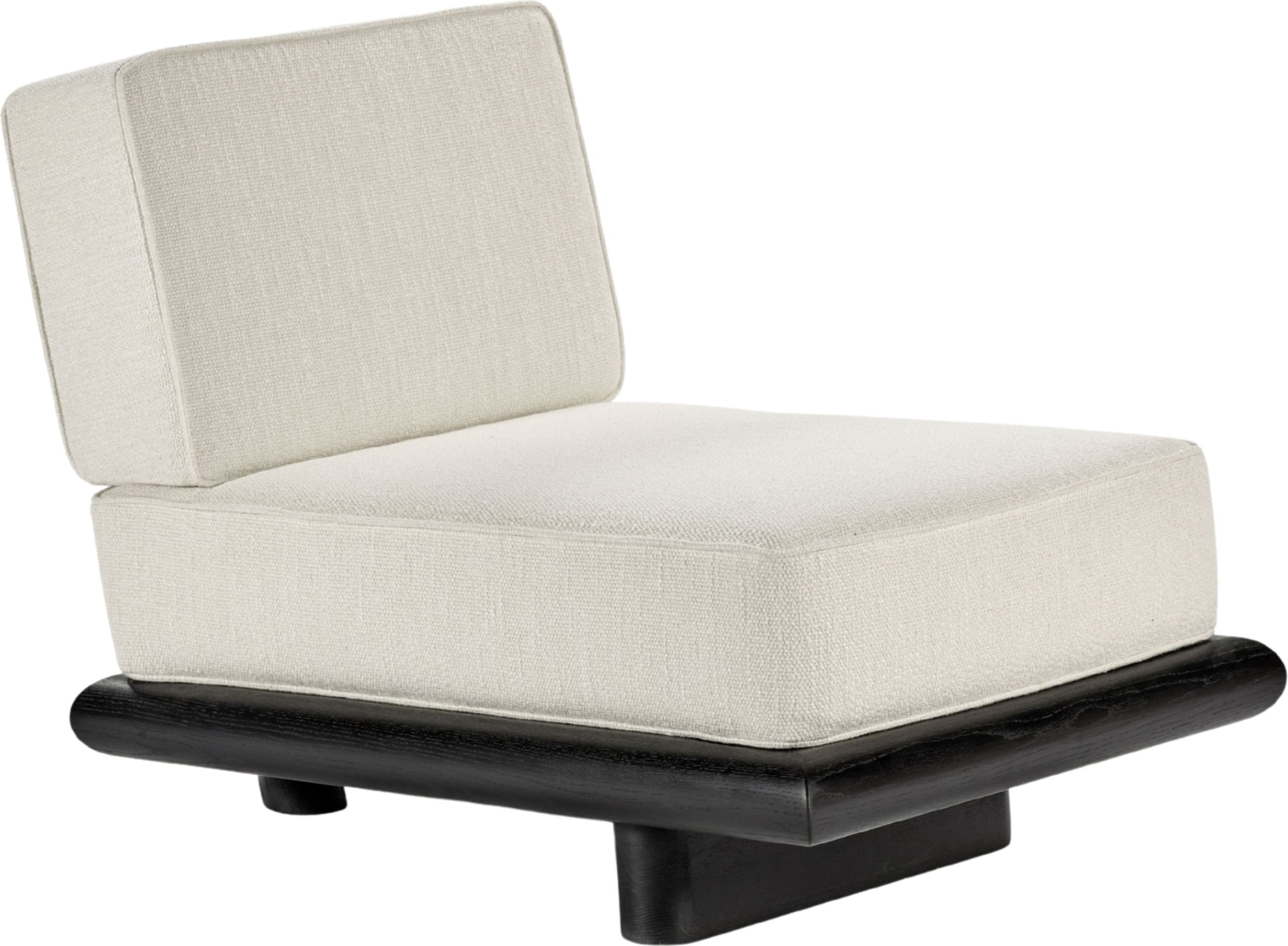 Sofa jednoosobowa Ono Coco 95 cm kremowa czarny dąb