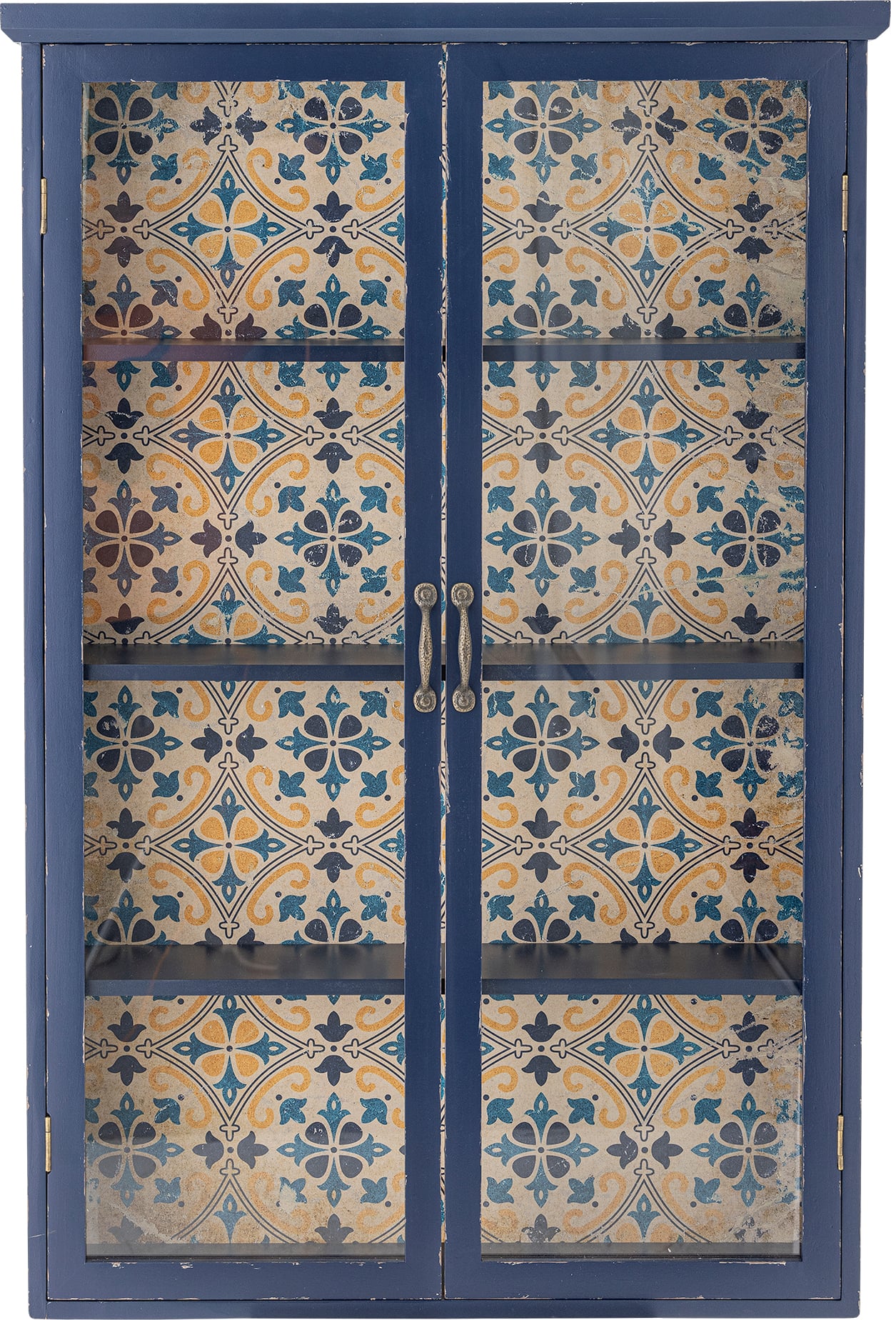 Szafka ścienna Hazem 122 cm niebiesko-żółta