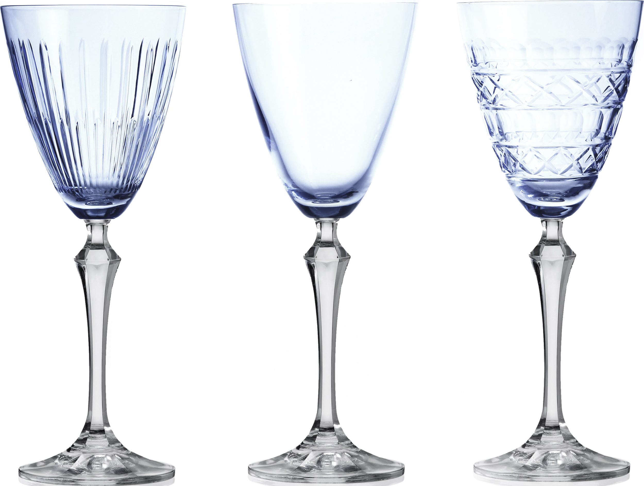 Kieliszki do wina Veranda 250 ml błękitne 3 szt.