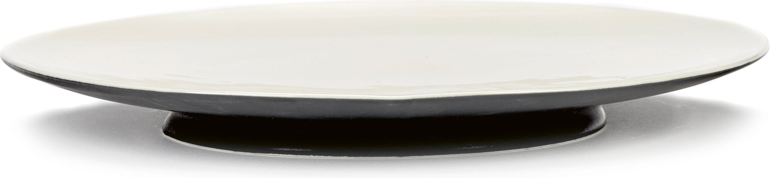 Talerze śniadaniowe Ra 24 cm czarno-białe 2 szt.