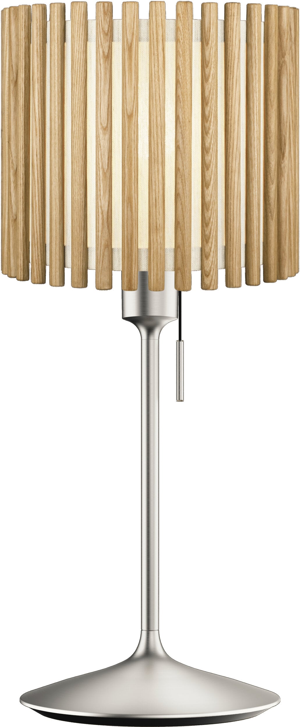 Lampa stołowa Komorebi okrągła 29 4 cm naturalny dąb ze srebrną podstawą