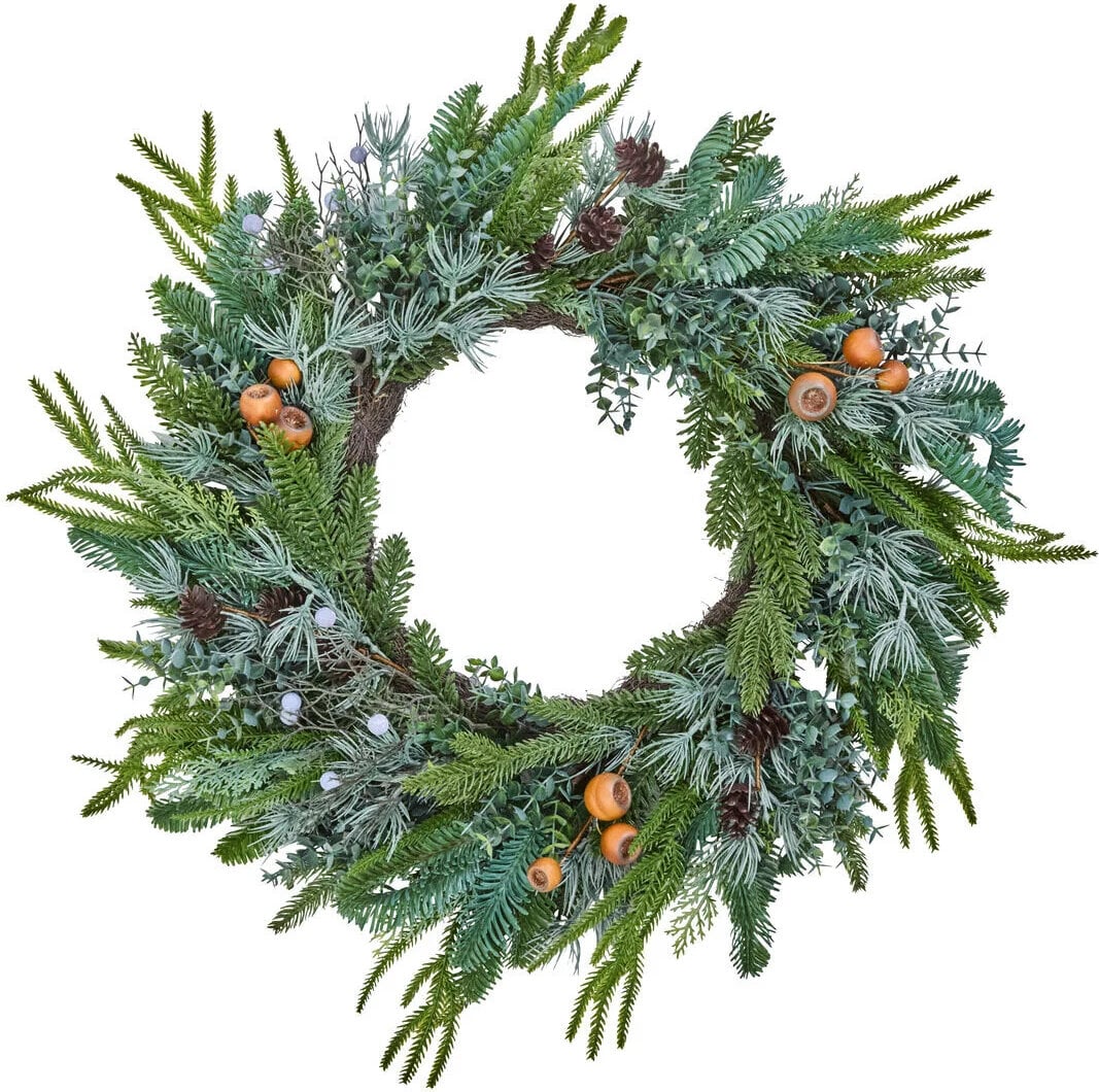 Dekoracja świąteczna Deco wieniec 68 cm zielona