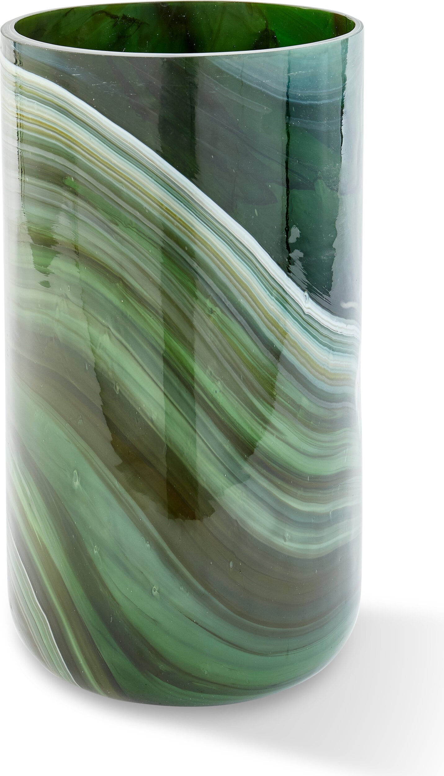 Wazon szklany Marbled 40 5 cm zielony
