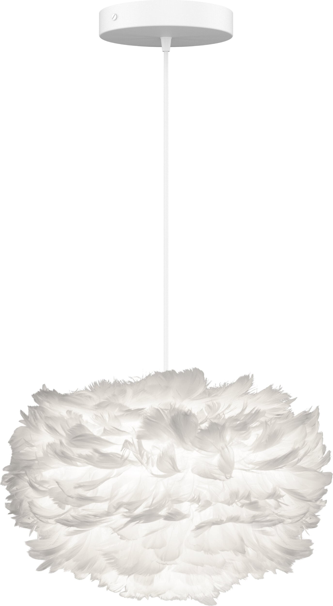 Lampa wisząca Eos 45 cm biała z białą rozetą