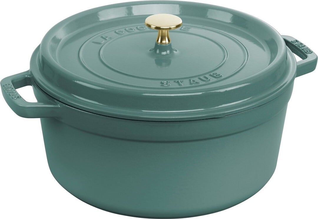 Garnek La Cocotte 5 2 l zieleń eukaliptusowa żeliwny
