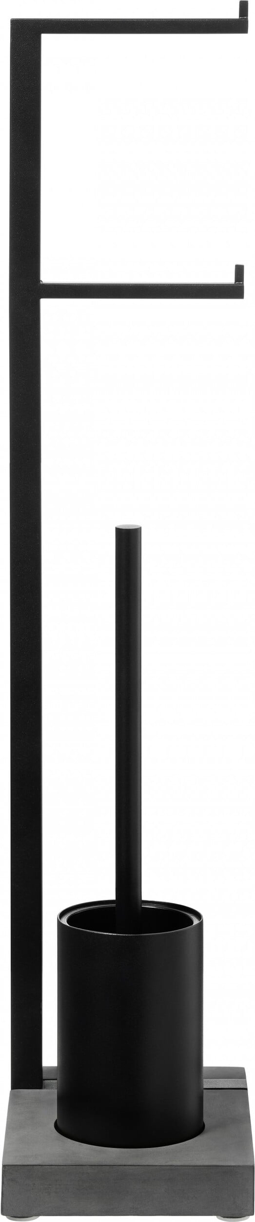 Stojak na papier toaletowy oraz szczotka do WC Menoto 72 cm czarny