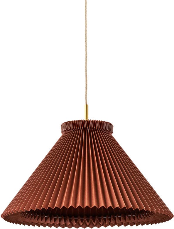 Lampa wisząca Colour Pleats 30 cm brązowa z papierowym kloszem