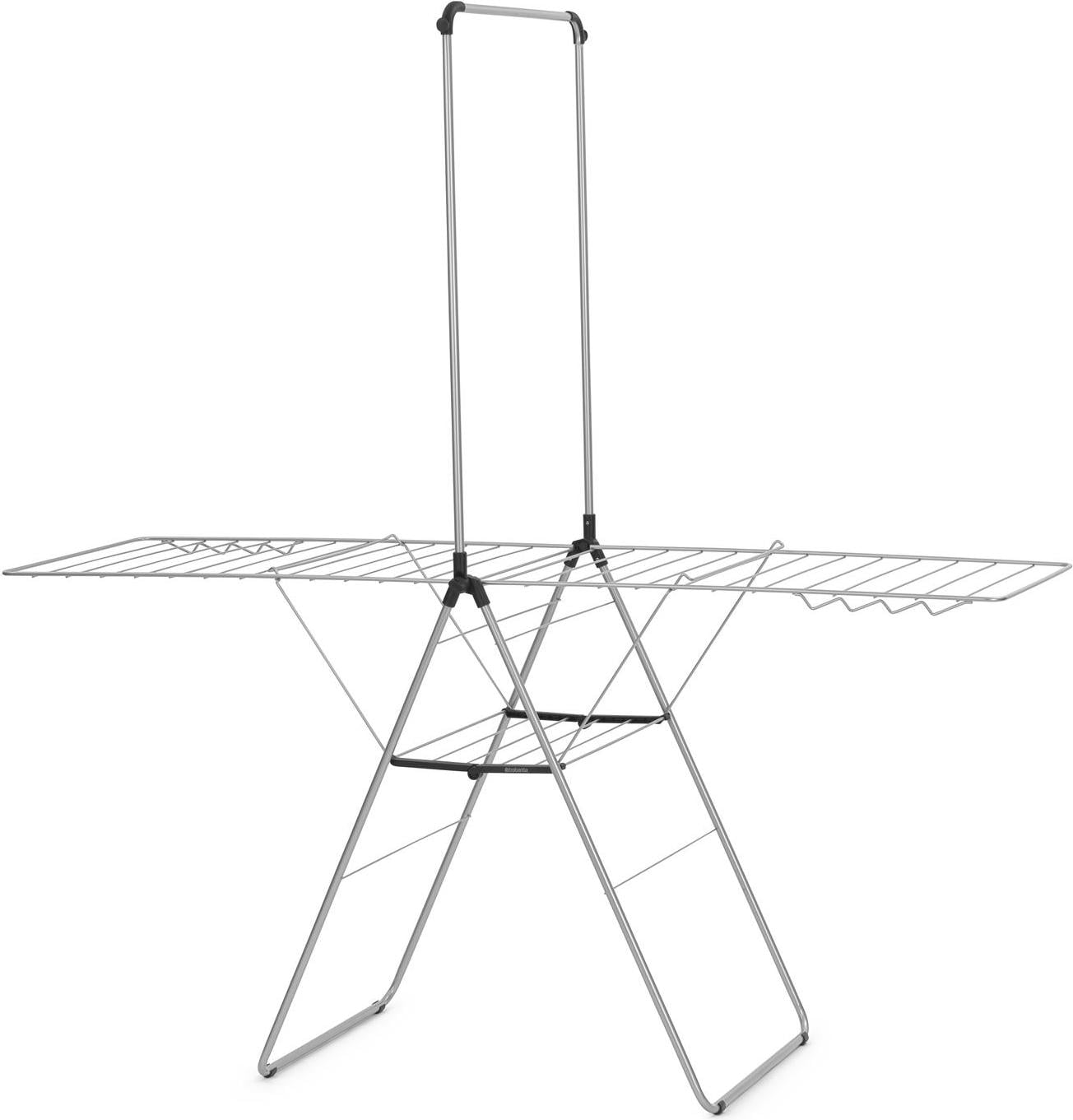 Suszarka do ubrań Hangon 181 cm metaliczna szara z drążkiem