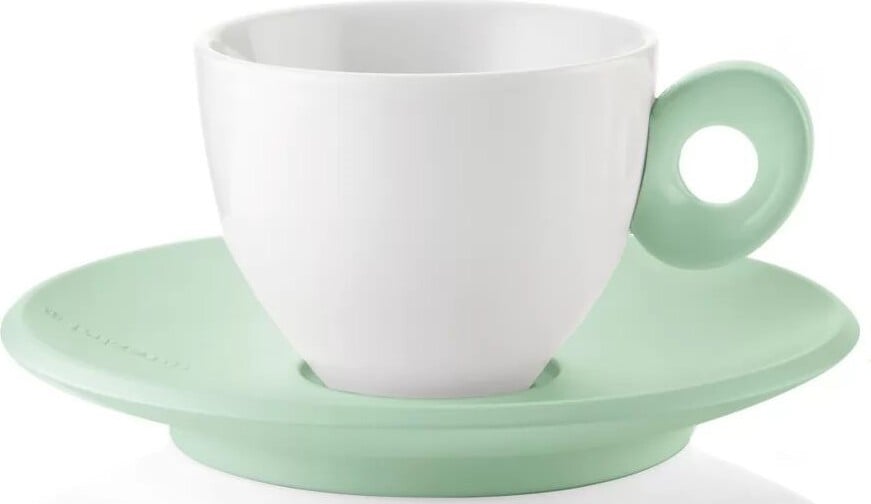 Filiżanki do espresso Everyday zielone ze spodkiem 4 szt.