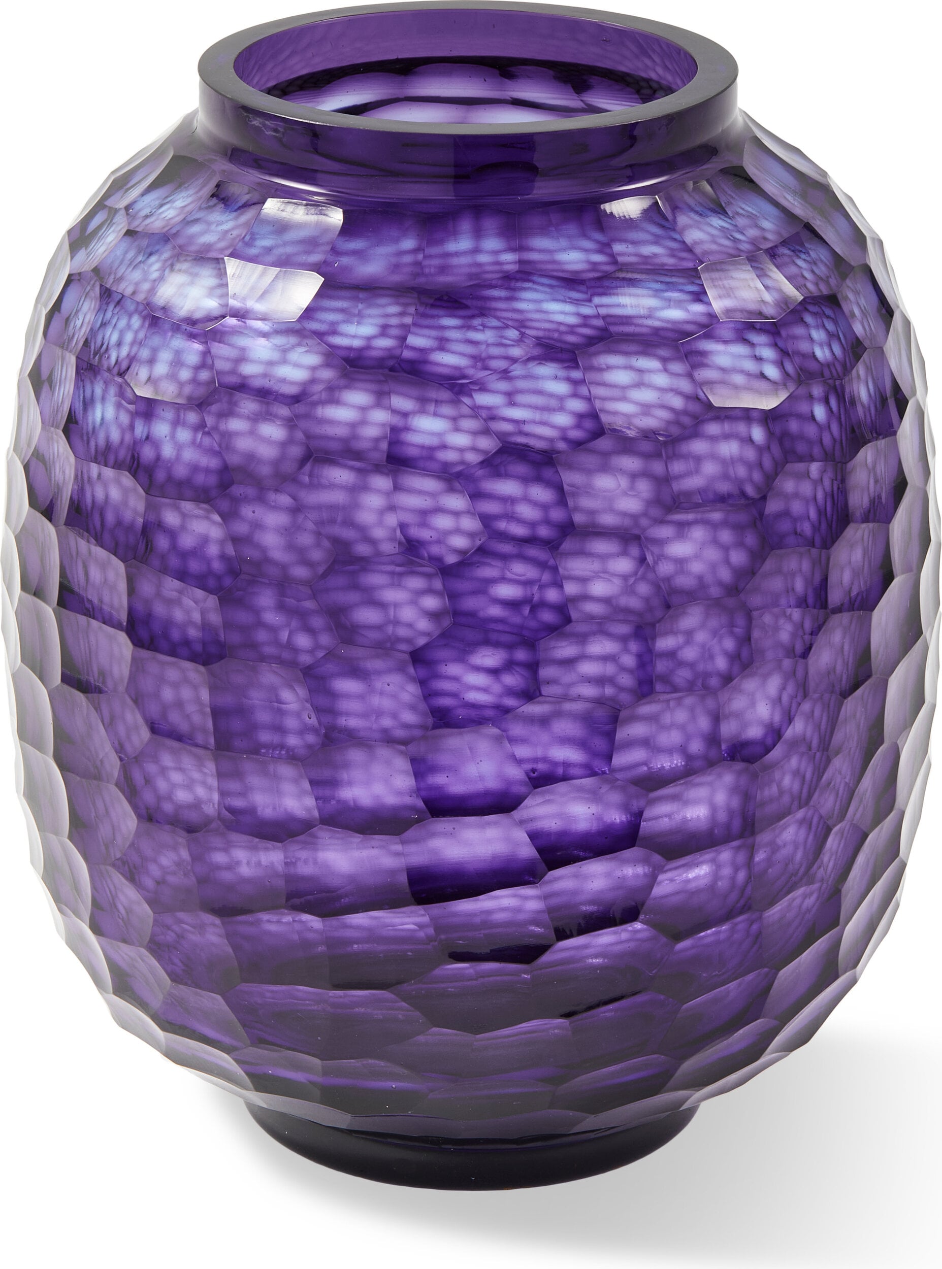 Wazon szklany Honeycomb 26 5 cm fioletowy