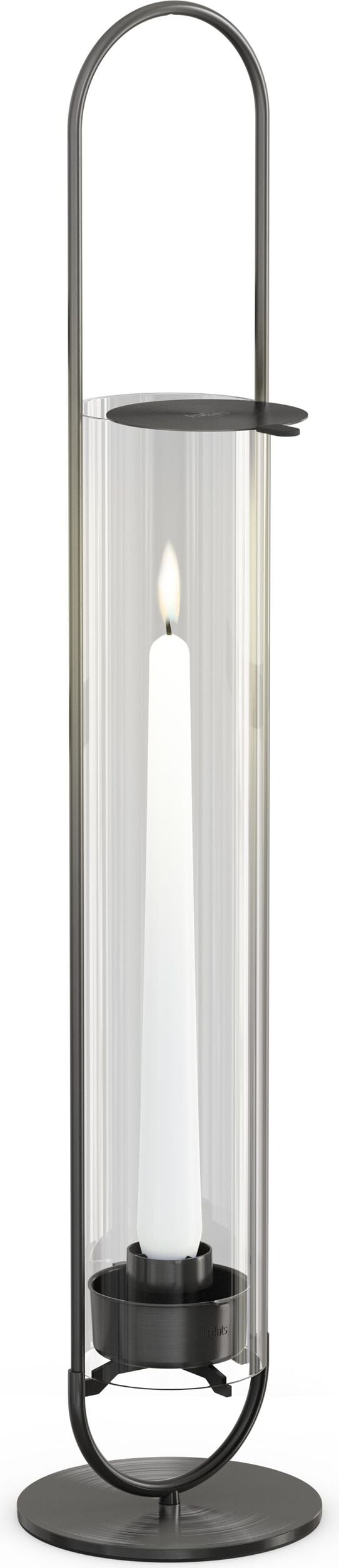 Latarnia Oval 55 cm czarna