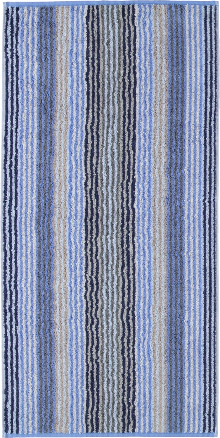 Ręcznik Unique w pasy 50 x 100 cm szafirowy