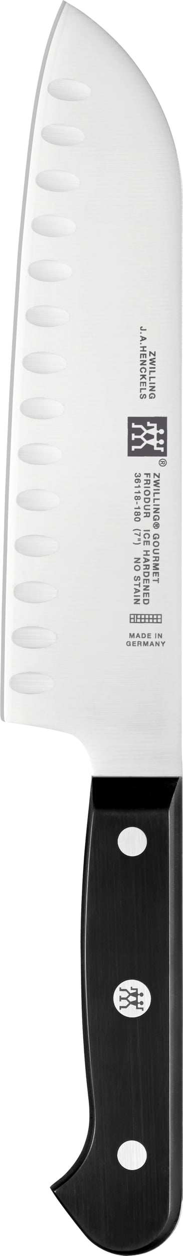 Nóż Santoku Gourmet 18 cm z wgłębieniami
