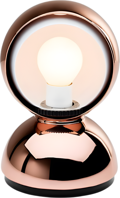 Lampa stołowa i ścienna Eclisse PVD 18 cm miedziana