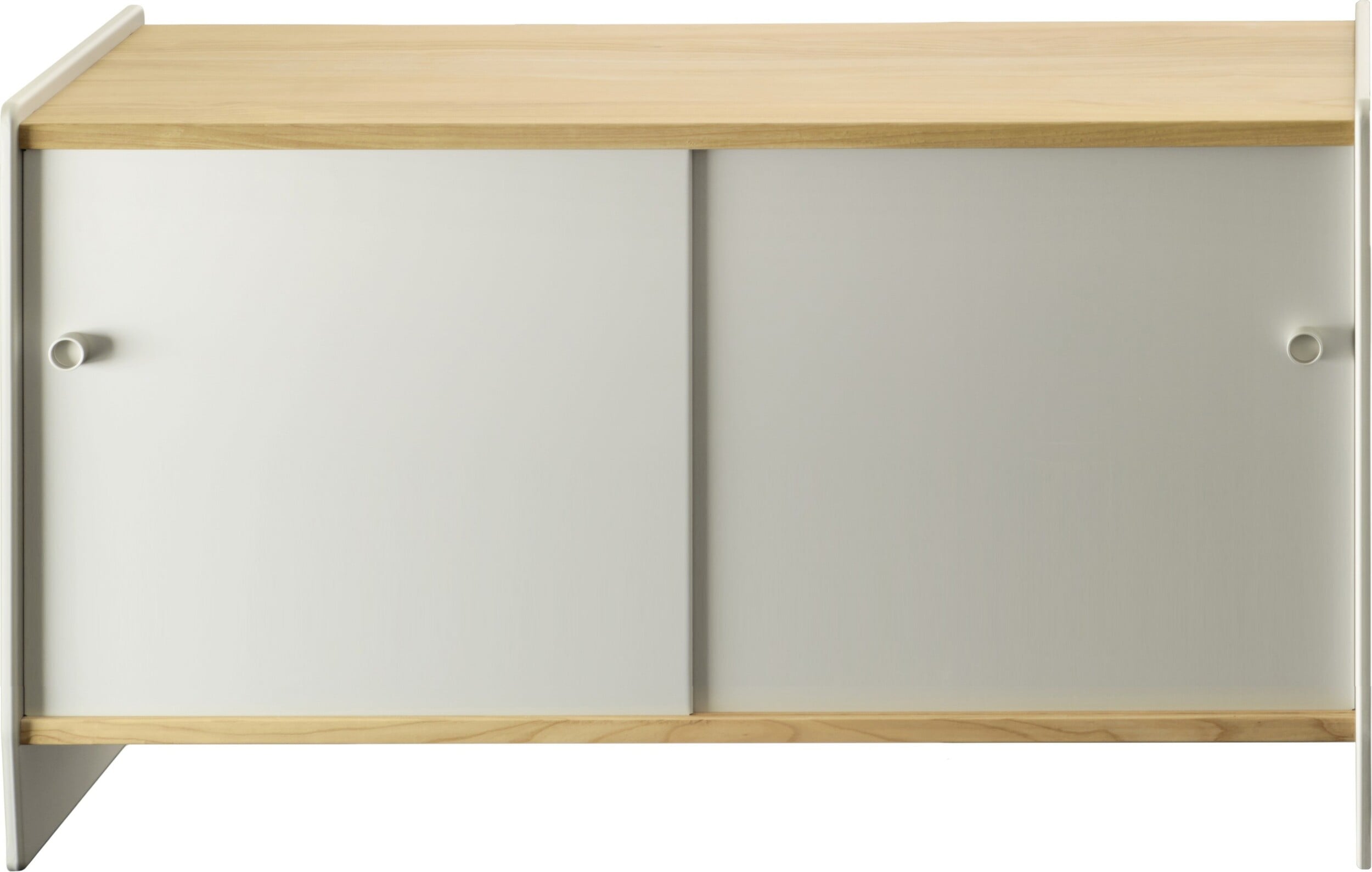 Szafka wysoka Theca 93 cm MDF aluminium wiśnia
