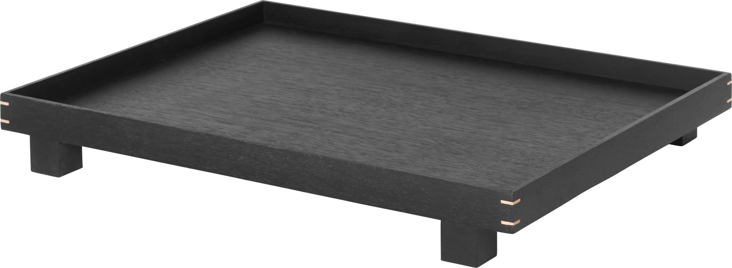Taca Bon 47 cm czarna drewniana