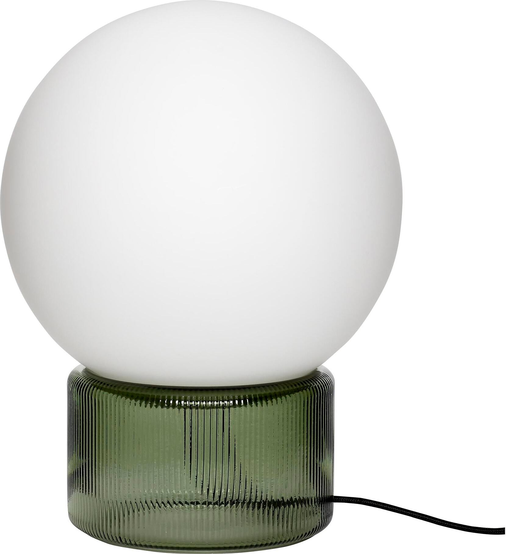 Lampa stołowa Hübsch kula 17 cm szklana