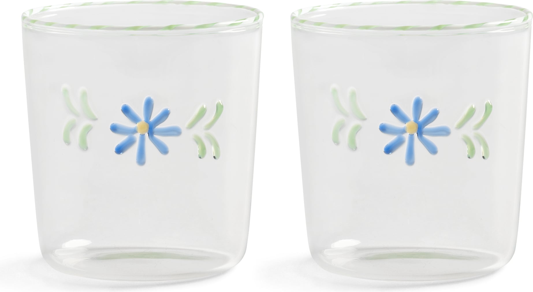 Szklanki Flora 300 ml niebieskie 2 szt.