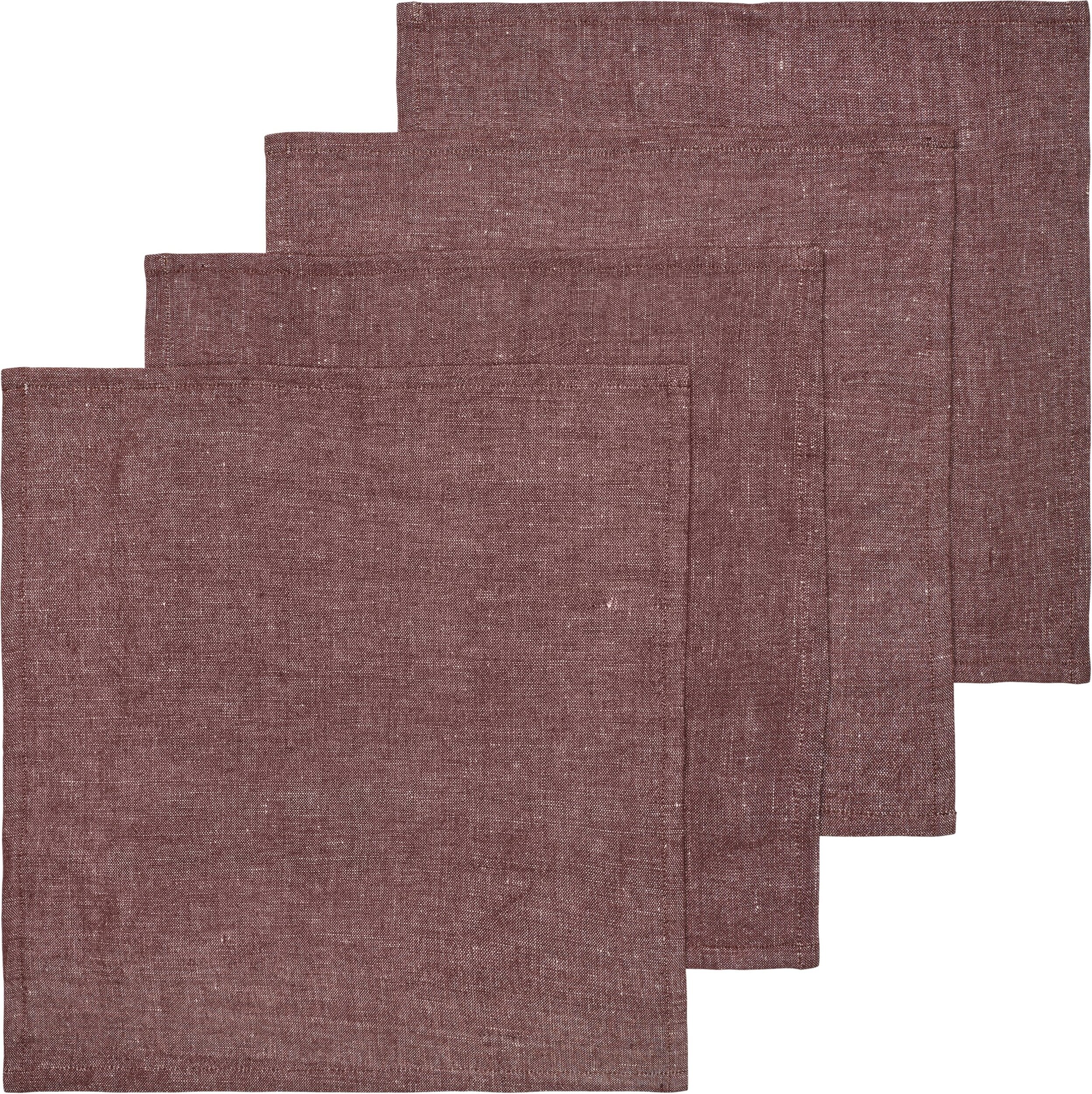 Serwetki materiałowe Hale 35 x 35 cm kasztanowe 4 szt.