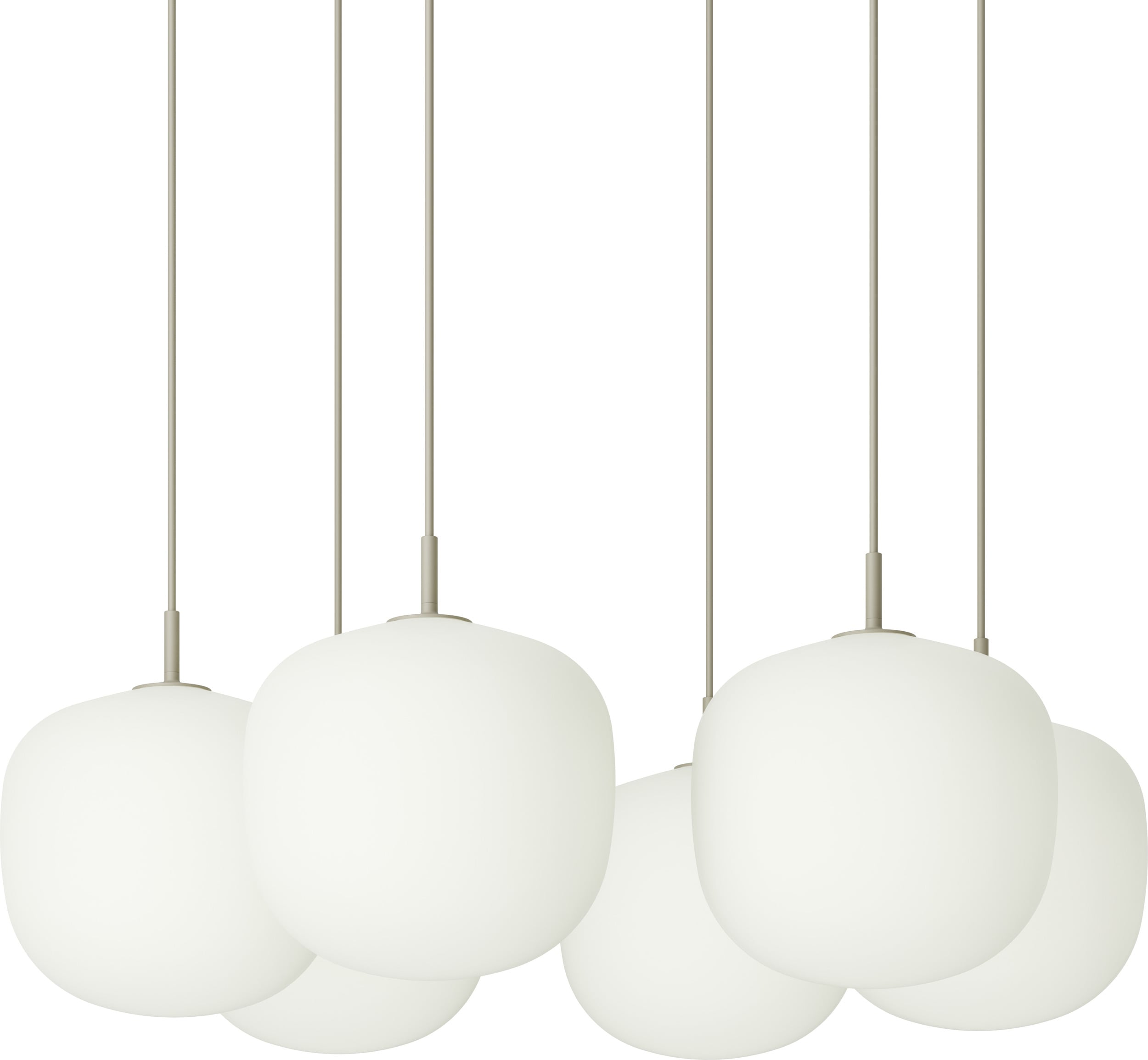Lampa wisząca Rime 6-punktowa 25 cm szara