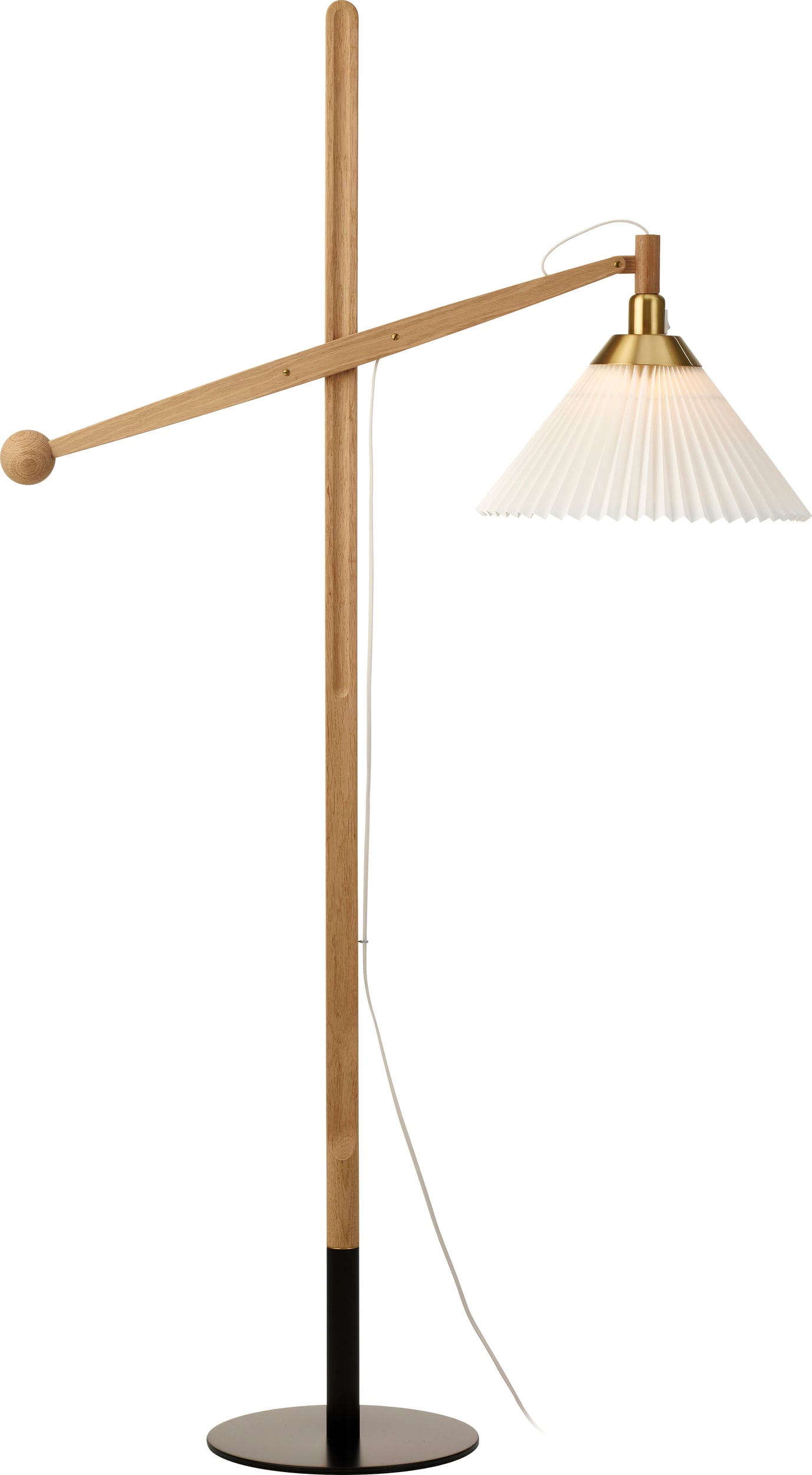 Lampa stojąca Classic 325 jasny dąb z papierowym kloszem