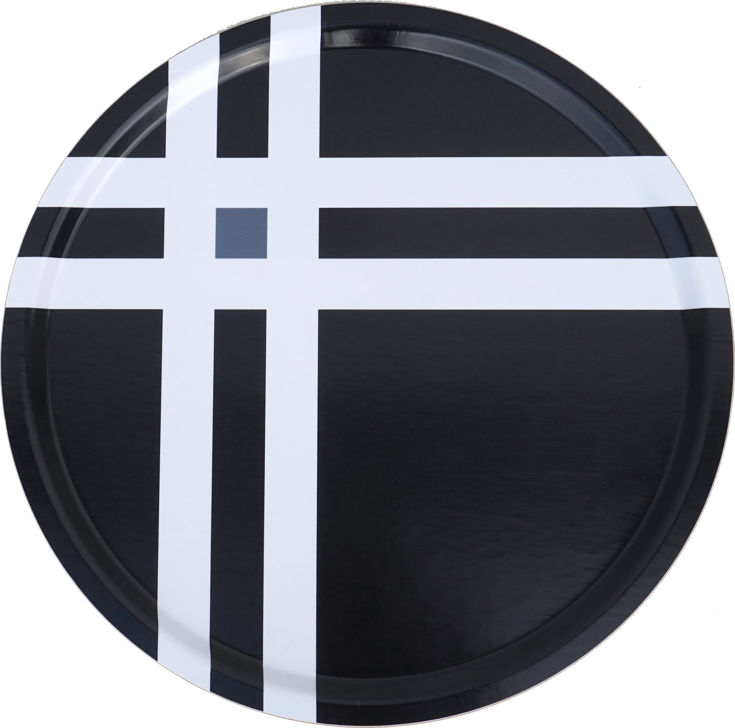 Taca do serwowania Cross Thick 46 cm czarna