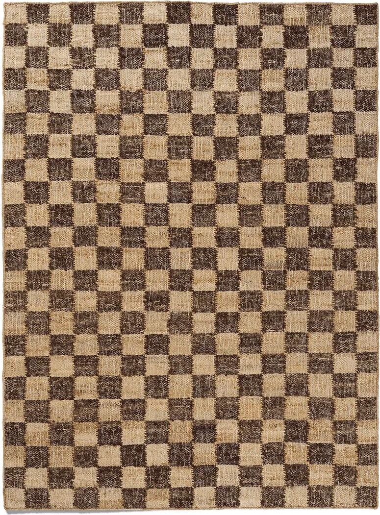 Dywan Check 140 x 200 cm brązowy